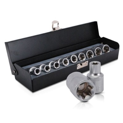 Набір головок TORX 9шт, E10-E24, 1/2 Intertool ET-6014