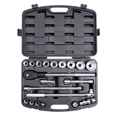 Набор инструментов профессиональный 3/4", 20 ед. ( гол.19-50мм ) пластиковый кейс, Cr-V Intertool ET-6023