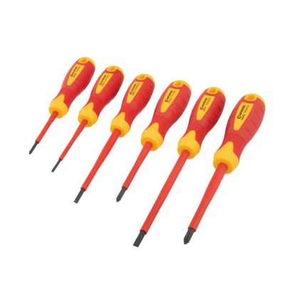 Набор изолированных отверток 6 ед VDE (SL0.4*2.5*75мм, SL0.8*4.0*100мм, SL1*5.5*125мм, PH0*60мм, PH1*80мм, PH2*100мм), STORM Intertool VT-3606