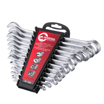 Набор ключей комбинированных 12 ед. дюймовых 1/4''-15/16'' Intertool HT-1303