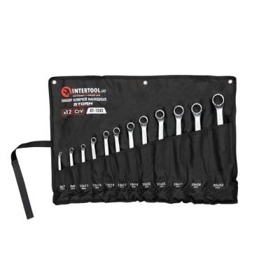 Набор ключей накидных 12шт., 6-32мм, Cr-V, DIN838 STORM Intertool XT-1203