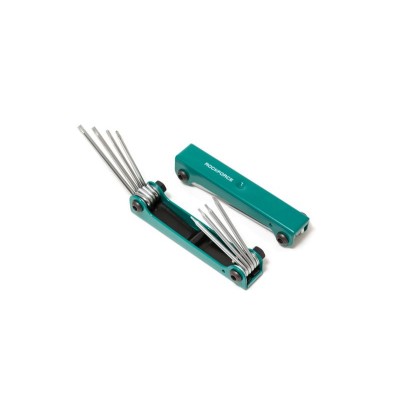 Набор ключей TORX складной 8 предметов(T5H-T10H, T15H, T20H c отверстием) ROCKFORCE RF-5087TF