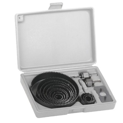 Набор корончатых сверл по дереву составной 19-127мм 16шт.(19,22,29,32,38,44,54,64,76,89,102,127мм) Intertool BT-0026