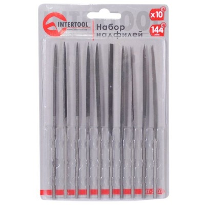 Набір надфілів 10шт/упак., 140мм., без ручок Intertool HT-3707