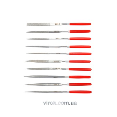 Набор надфилей алмазных YATO 140/50 х 3 мм 10 шт YT-6144