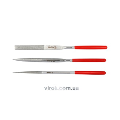 Набор надфилей алмазных YATO 160/50 х 4 мм 3 шт YT-6150