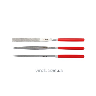 Набор надфилей алмазных YATO 180/70 х 5 мм 3 шт YT-6155