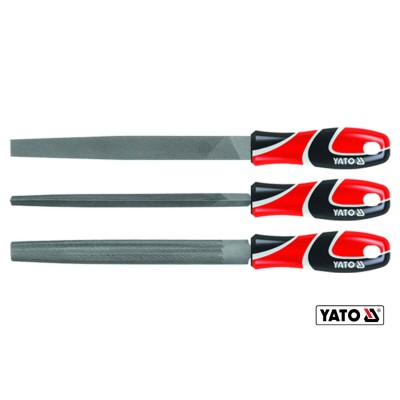 Набор напильников по металлу YATO 250 мм #2 3 шт YT-6237