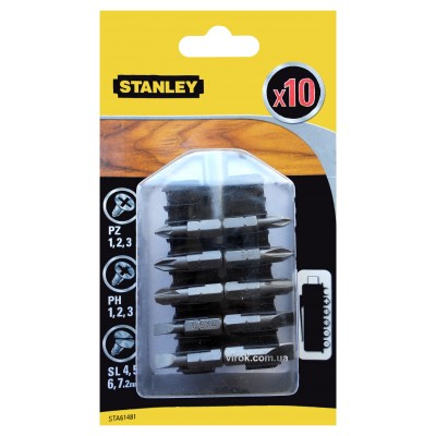 Набор насадок отверточных STANLEY с магнитным держателем 10 шт STA61481-XJ Набор насадок отверточных STANLEY с магнитным держателем 10 шт STA61481-XJ