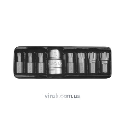 Набор насадок отверточных YATO RIBE М5-14 с переходником 1/2" 8 шт YT-0418