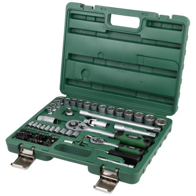 Набор насадок торцевых и бит 1/4", 1/2" 72шт GRAD 6004245