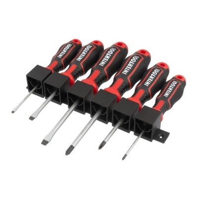 Набор отверток 6 ед ( SL3.0*75мм, SL5.0*75мм, SL6.0*100мм, PH0*75мм, PH1*75мм, PH2*100мм), STORM Intertool VT-3436