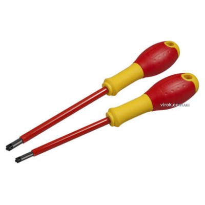 Набор отверток диэлектрических STANLEY "FatMax VDE" до 1000 В PZ1 x 100 мм PZ2 x 125 мм 2 шт FMHT0-62649 Набор отверток диэлектрических STANLEY "FatMax VDE" до 1000 В PZ1 x 100 мм PZ2 x 125 мм 2 шт FMHT0-62649