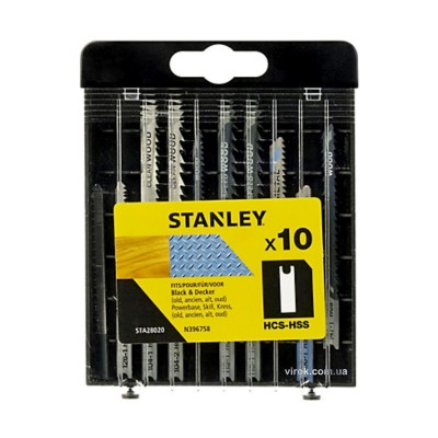Набор пильных полотен для электролобзика STANLEY 10 шт STA28020-XJ Набор пильных полотен для электролобзика STANLEY 10 шт STA28020-XJ