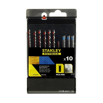 Набор пильных полотен для электролобзика STANLEY 10 шт STA29230-XJ Набор пильных полотен для электролобзика STANLEY 10 шт STA29230-XJ