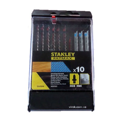 Набор пильных полотен для электролобзика STANLEY 10 шт STA29240-XJ Набор пильных полотен для электролобзика STANLEY 10 шт STA29240-XJ