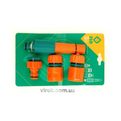 Набор поливочный FLO 3/4"-1/2" 4 шт 89204 Набор поливочный FLO 3/4"-1/2" 4 шт 89204
