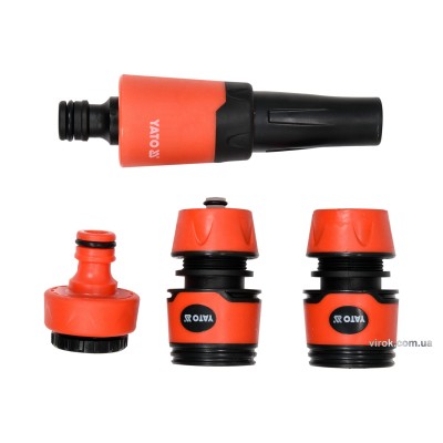 Набір поливальний YATO з наконечниками 1/2" та 3/4" 4 шт YT-99831