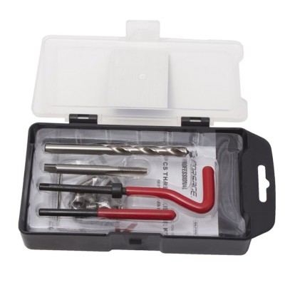 Набір пристосувань та футорок для відновлення різьблення М14*1.25, 15 предметів, в кейсі Forsage F-910U5(F-04J1061)