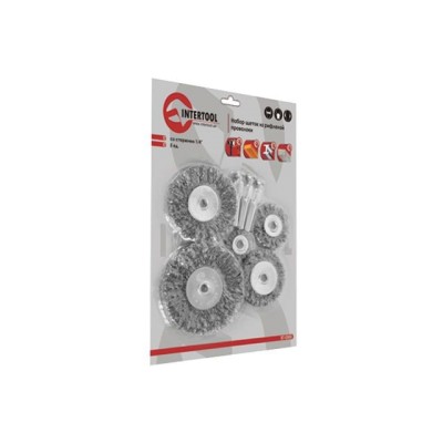 Набор щеток проволочных для дрели 5шт, 1/4 Intertool BT-0500