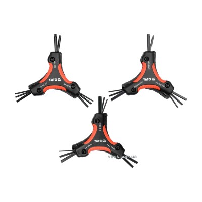 Набір шестигранних ключів YATO HEX H1.5-H6 TORX T9-T40 26 шт YT-05644
