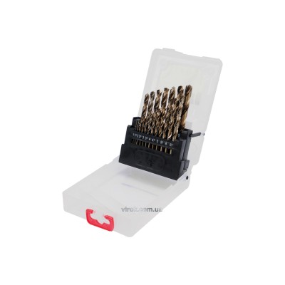 Набір свердел по металу YATO Co-HSS 1-10 мм 19 шт YT-41604