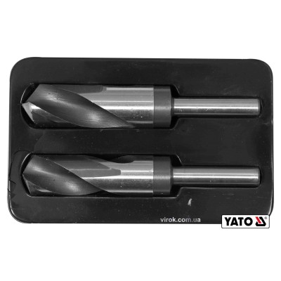 Набір свердел по металу YATO HSS 4241 26-28 мм 75/150 мм для нержавіючої та конструкційної сталі 2 шт YT-44627