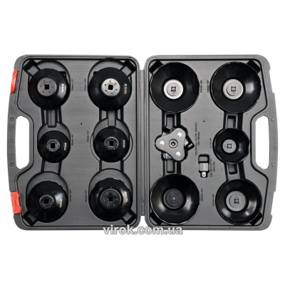 Набір торцевих головок для олійного фільтра YATO 3/8" 1/2" М65-120 мм 13 шт YT-0594