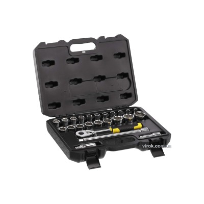 Набор торцевых головок STANLEY 1/2" в пластиковом футляре 24 шт STMT82830-1 Набор торцевых головок STANLEY 1/2" в пластиковом футляре 24 шт STMT82830-1
