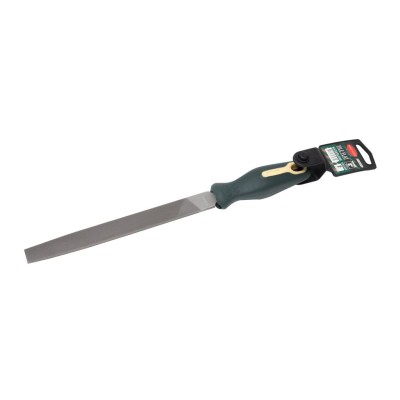 Напильник плоский 10"-250мм, на пластиковом держателе ROCKFORCE RF-5056P110