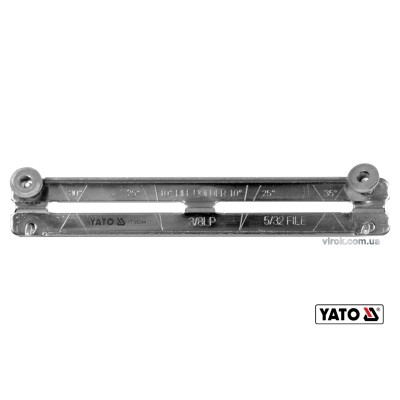 Напрямна для напилка YT-85025 з гвинтовим кріпленням YATO ?4 x 190 х 30 мм під 25°/30°/35° YT-85044