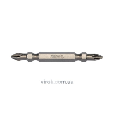 Насадка викруткова двостороння YATO 1/4" хрестова PH2 x 65 мм 10 шт YT-04812
