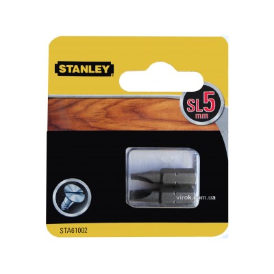 Насадка отверточная STANLEY плоская SL5 х 25 мм 2 шт STA61002-XJ Насадка отверточная STANLEY плоская SL5 х 25 мм 2 шт STA61002-XJ