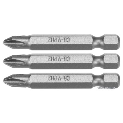 Насадка отверточная STHOR "Phillips" PH2 x 50 мм HEX 1/4" Cr-V 3 шт 65457 Насадка отверточная STHOR "Phillips" PH2 x 50 мм HEX 1/4" Cr-V 3 шт 65457