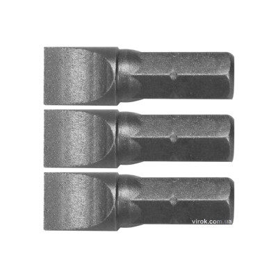 Насадка отверточная STHOR шлиц SL8 x 25 мм HEX 1/4" Cr-V 3 шт 65483 Насадка отверточная STHOR шлиц SL8 x 25 мм HEX 1/4" Cr-V 3 шт 65483