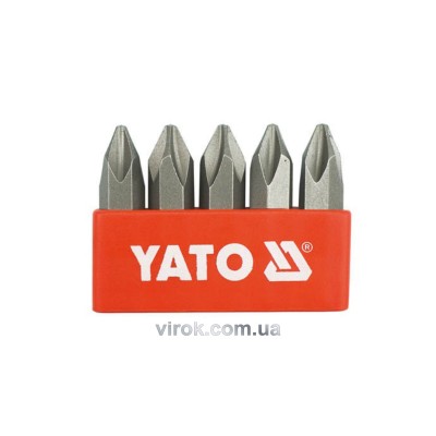 Насадка ударна відверткова YATO 5/16" хрестова PH2 х 36 мм 5 шт YT-2810