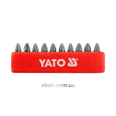 Насадка викруткова YATO 1/4" хрестова PН2 х 25 мм 10 шт YT-0475
