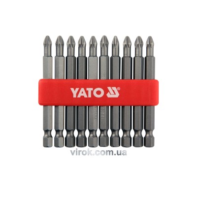 Насадка викруткова YATO 1/4" хрестова PН2 х 75 мм 10 шт YT-0480