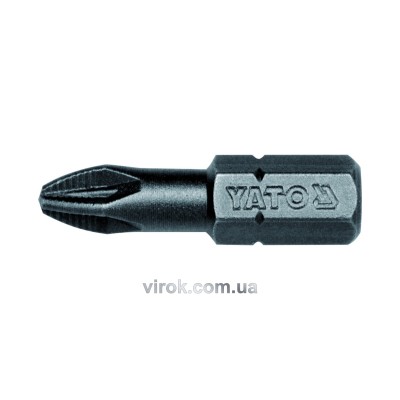 Насадка викрутка YATO 1/4" хрестова PZ2 х 25 мм 50 шт YT-7811