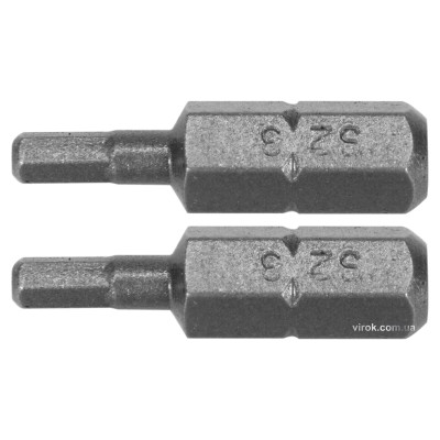 Насадка викрутка YATO "HEX" H3 x 25 мм HEX 1/4" AISI S2 2 шт YT-77920