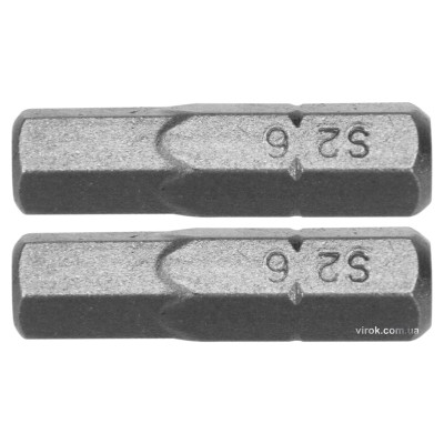 Насадка викрутка YATO "HEX" H6 x 25 мм HEX 1/4" AISI S2 2 шт YT-77923