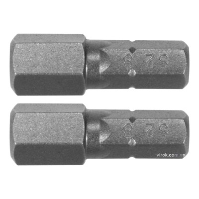 Насадка викрутка YATO "HEX" H8 x 25 мм HEX 1/4" AISI S2 2 шт YT-77924