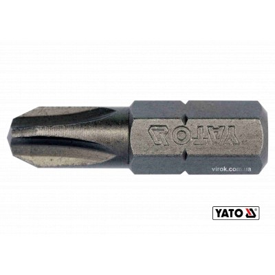 Насадка викруткова YATO "Phillips" PH3 х 25 мм HEX 1/4" 10 шт YT-78133