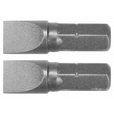 Насадка викрутка YATO шліць SL8 x 25 мм HEX 1/4" AISI S2 2 шт YT-77894