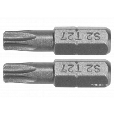 Насадка викрутка YATO "TORX" T27 x 25 мм HEX 1/4" AISI S2 2 шт YT-77906