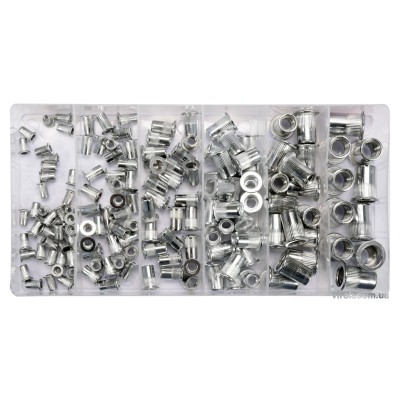 Нитогайки алюминиевые YATO М3-М10 мм 150 шт YT-36460