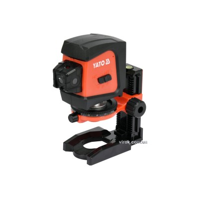 Нивелир лазерный линийно-точечный самовыравнивающийся YATO дальность- 20 м, точность- ±1.5 мм / 5 м YT-30427