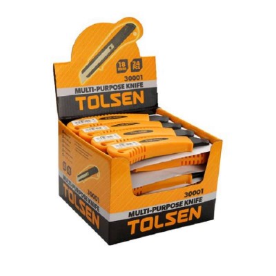 Нож сегментный 18 мм Tolsen 30001 Нож сегментный 18 мм Tolsen 30001