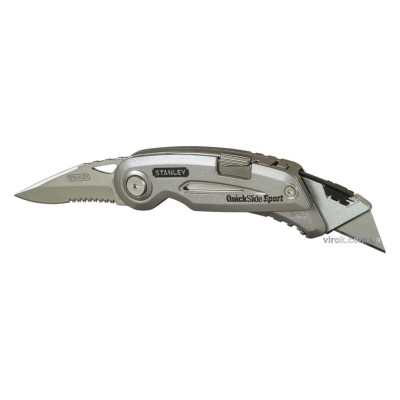 Ніж складаний STANLEY з двома лезами "QuickSlide Sport Utility Knife" 120 мм 0-10-813 Ніж складаний STANLEY з двома лезами "QuickSlide Sport Utility Knife" 120 мм 0-10-813
