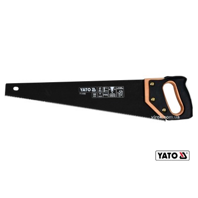 Ножівка по дереву з покриттям PTFE YATO 500 мм 7 зубів/1" YT-31093